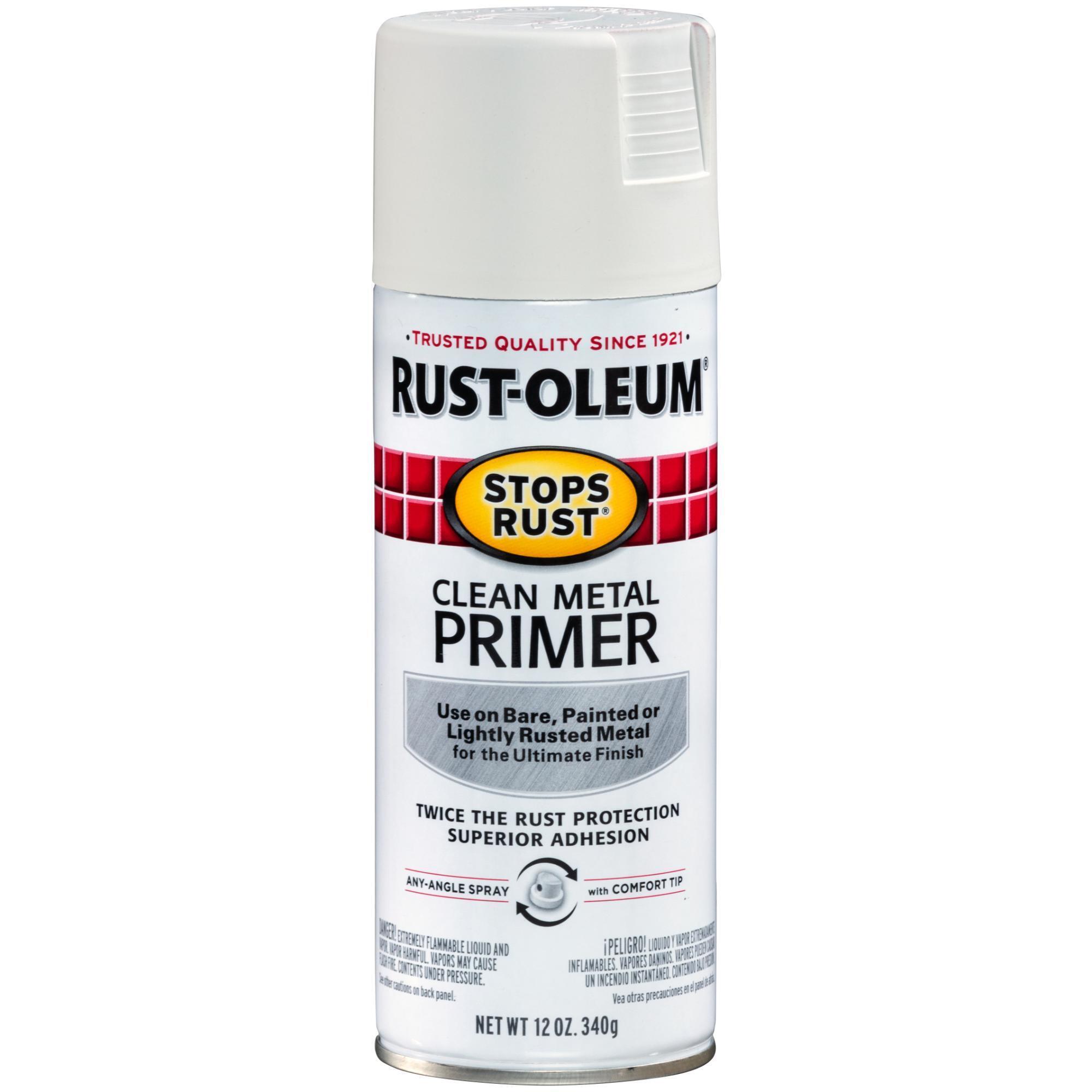 Rust-Oleum Stops Rust Protective Enamel Spray Primer — Flat, 12 Oz. Cans, 6 Pk, Model# 7780830DS
